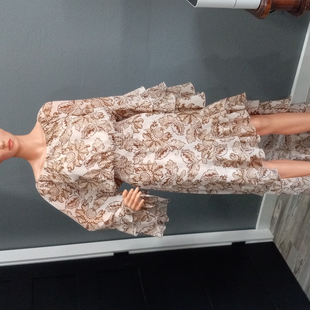 Show Me Your Mumu Floral Off-Shoulder Maxi Dress High-low Hem Size S